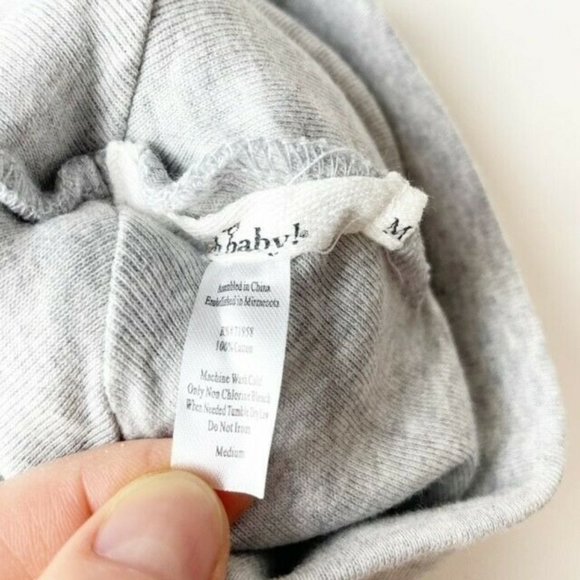 OH BABY Infant Yarn Pom Pom Beanie Hat Light Gray Stocking Stuffer - Picture 2 of 3